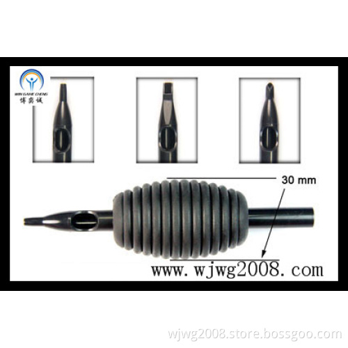 New Disposable 9/8" (30mm) Black Rubber Grips with Black Tip--Thin
